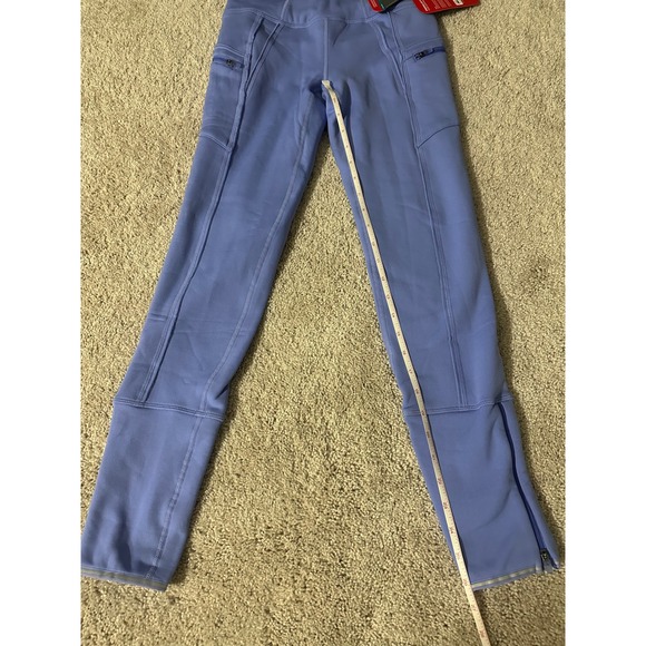 Free‎ People Primaloft Energy Series Blue Athletic Leggings XS Zip Ankle Pockets - Picture 5 of 8